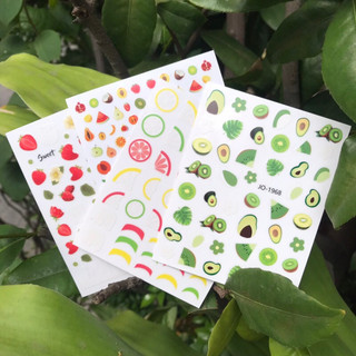 Sticker dán móng trái cây