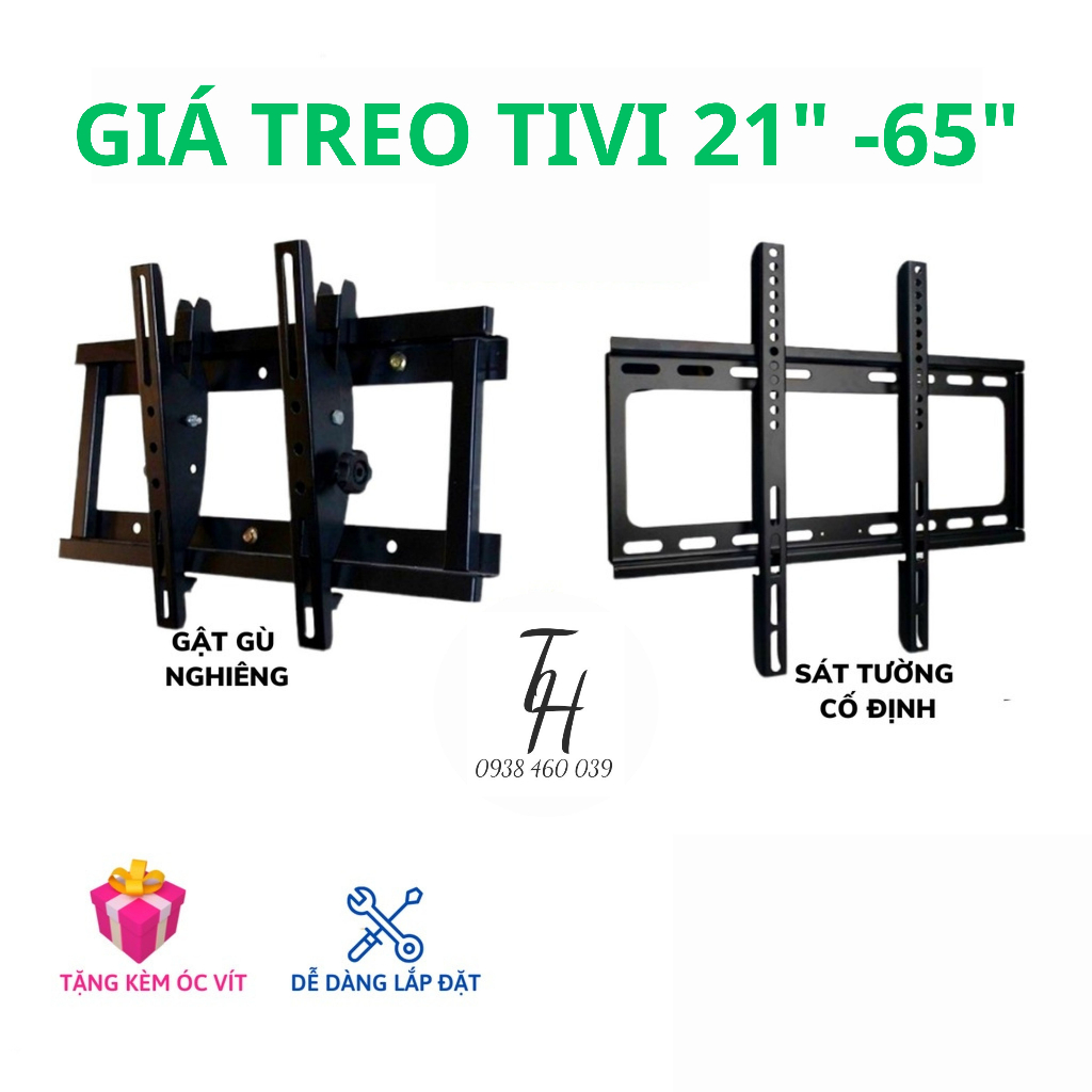 Giá treo (khung treo TiVi sát tường,nghiêng ,xoay từ 24"-65"
