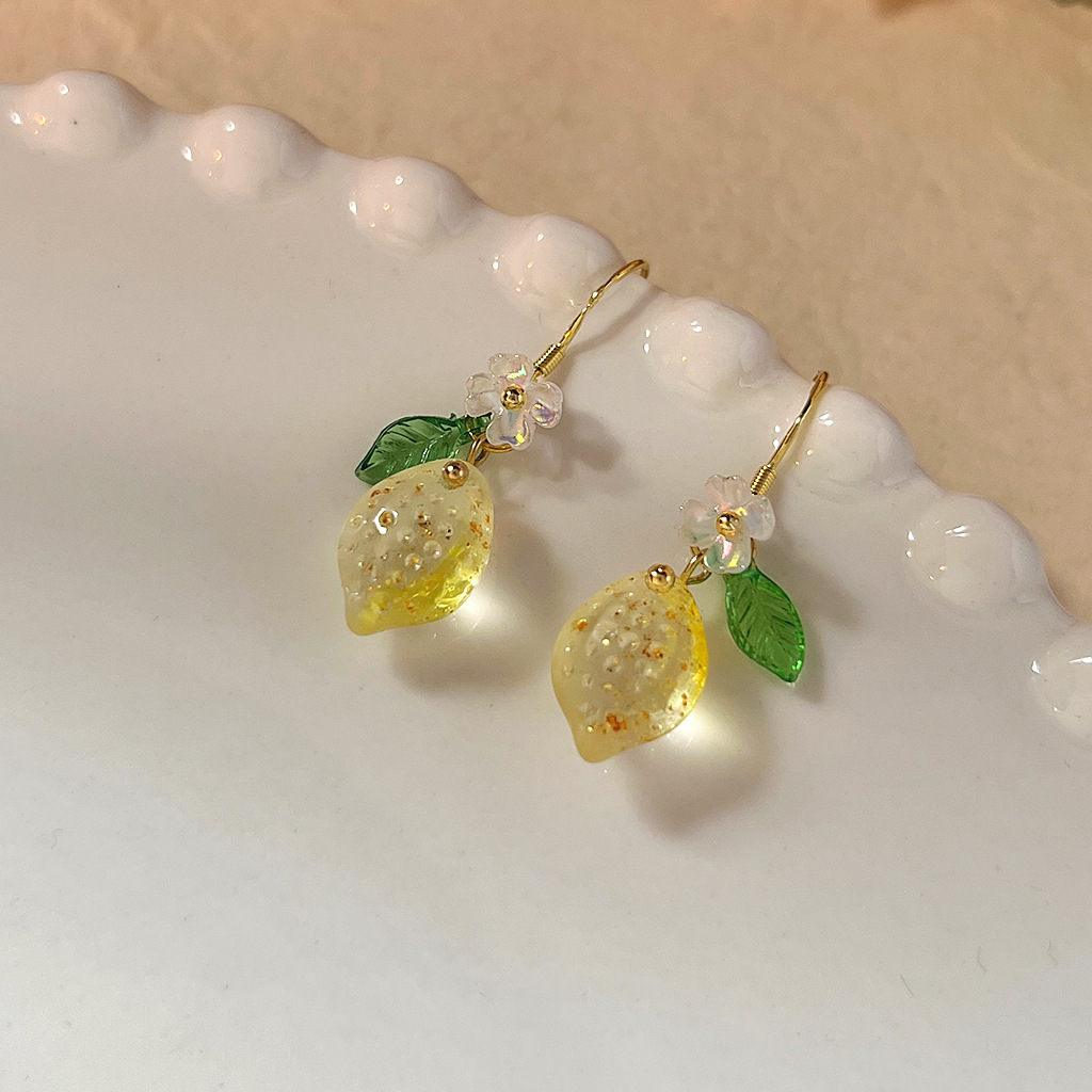 Bông tai quả chanh vàng tươi mát