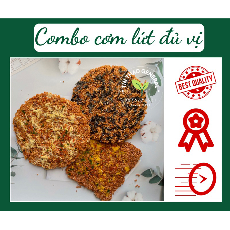 COMBO 3 bánh cơm cháy 3vị - CHAY MẶN ĐỀU DÙNG ĐƯỢC
