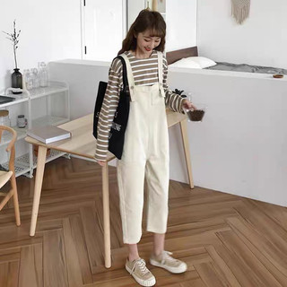 Quần yếm rộng ulzzang order quần jean yếm trơn đen trắng dáng hàn quốc KÈM ẢNH THẬT