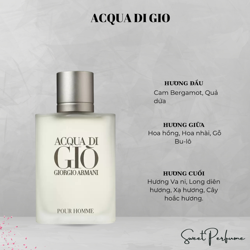Nước hoa nam chiết 10ml AQuaDi Giò Trắng EDP