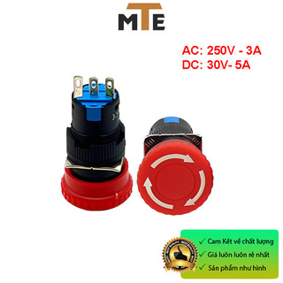 Nút nhấn dừng khẩn cấp phi 16 250v 3a ab6