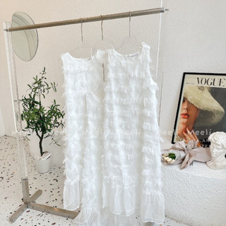 Nira Dress - Váy sát nách dáng suông dài phối đuôi cá <55kg