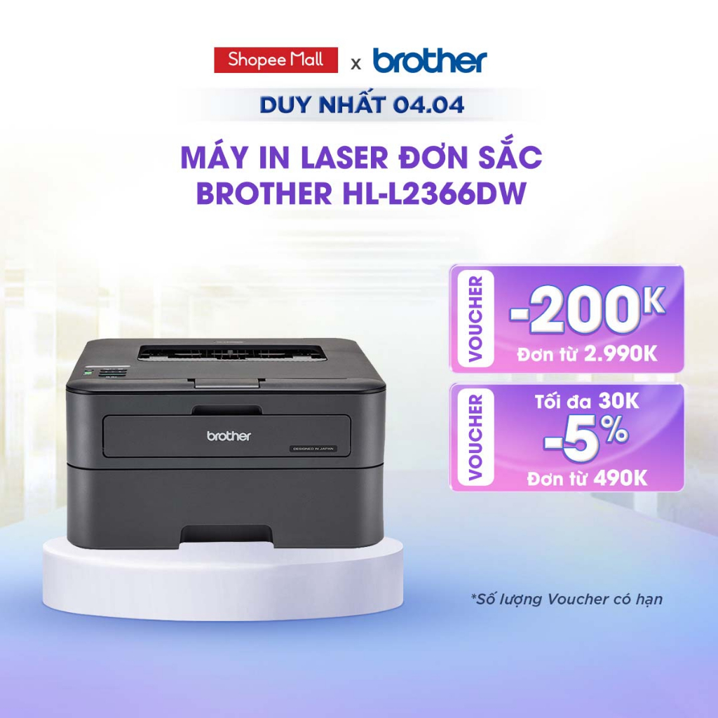 Máy in laser đơn sắc Brother HL-L2366DW