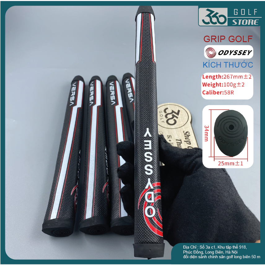 Grip puter Odessey chất liệu xốp pha cao su, siêu bền, siêu nhẹ. tay cầm gậy puter golf cao cấp.