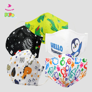 Khẩu trang vải 2 size cho trẻ từ 0-3 tuổi và 3-6 tuổi, thương hiệu Pipovietnam
