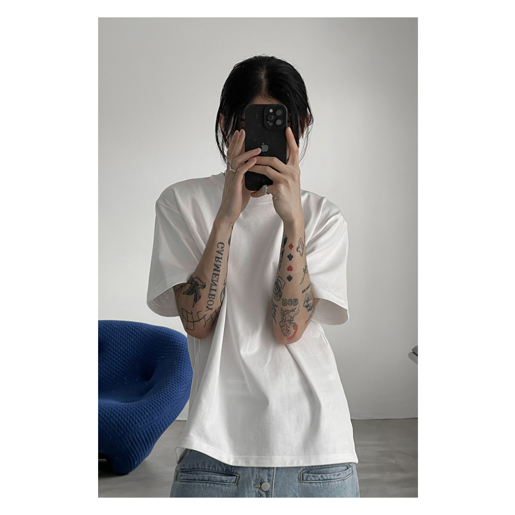 Áo phông nam nữ dáng relaxfit vải cotton 250gsm Dusty Studio