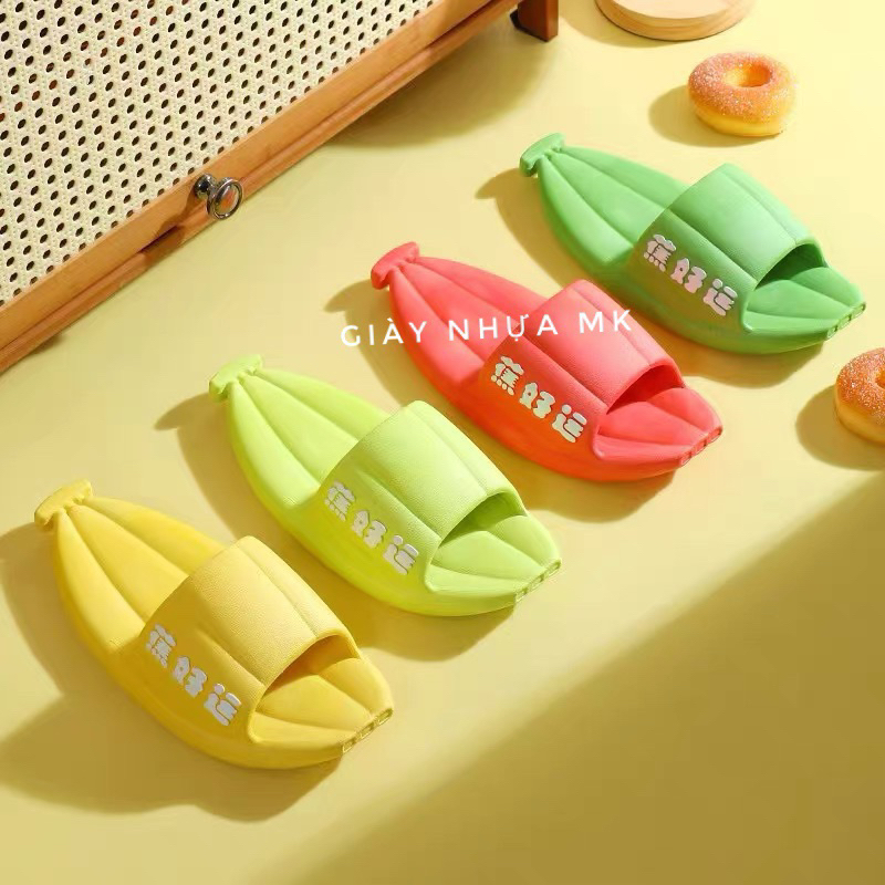 Dép quai ngang hình chuối siêu hot chất eva siêu nhẹ êm chân chống nước chống trơn đi biển - DL202