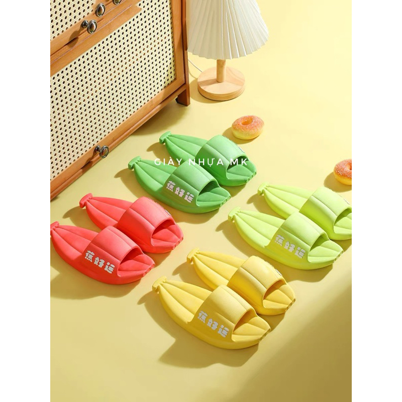 Dép quai ngang hình chuối siêu hot chất eva siêu nhẹ êm chân chống nước chống trơn đi biển - DL202