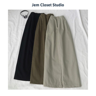 Quần vải kaki form dáng suông ARENA 2957 nhiều màu basic phong cách Hàn Quốc Jem Closet Studio