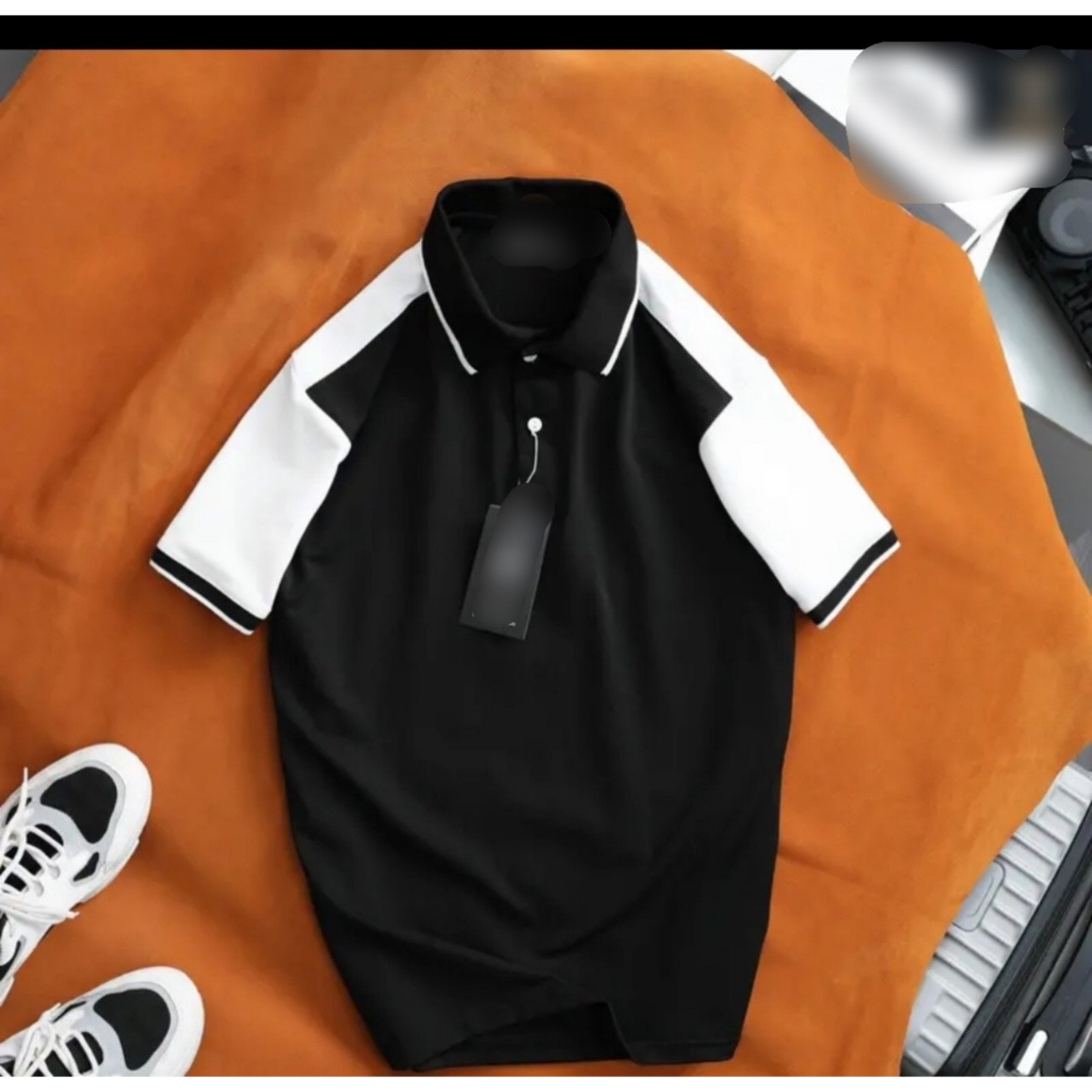 Áo Thun nam ngắn tay cổ bẻ POLO PHỐI TAY vải thun cotton cá sấu 4 chiều co dãn cực kỳ sang trọng lịch lãm MÃ PL3