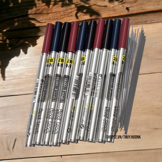Ruột chì kim 0,5mm 2B ống 18 ngòi, ngòi chì kim bấm