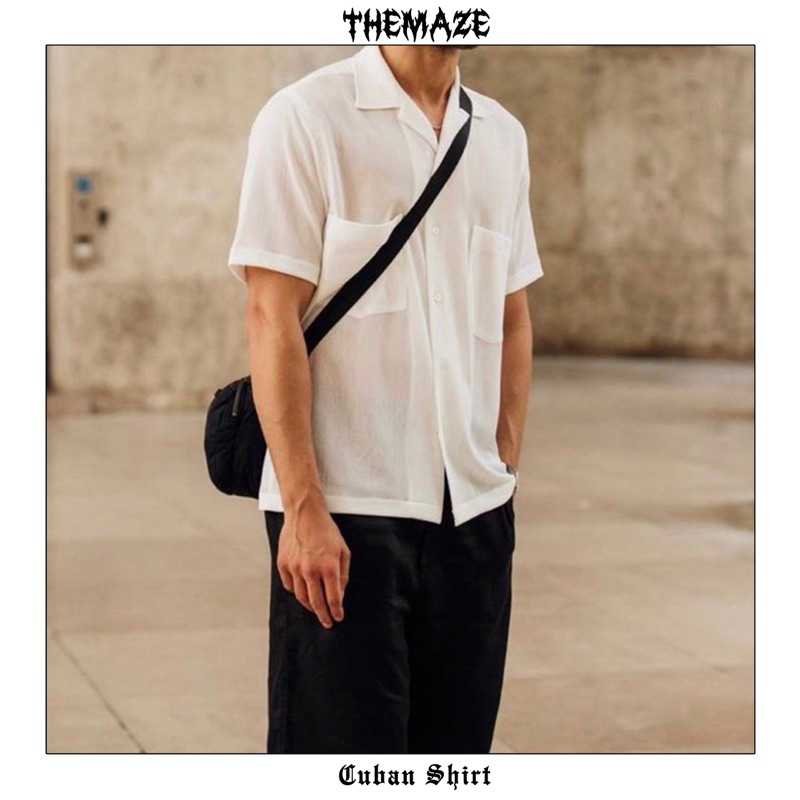 Cuban shirt - sơ mi ngắn tay basic vải linen mát xịn