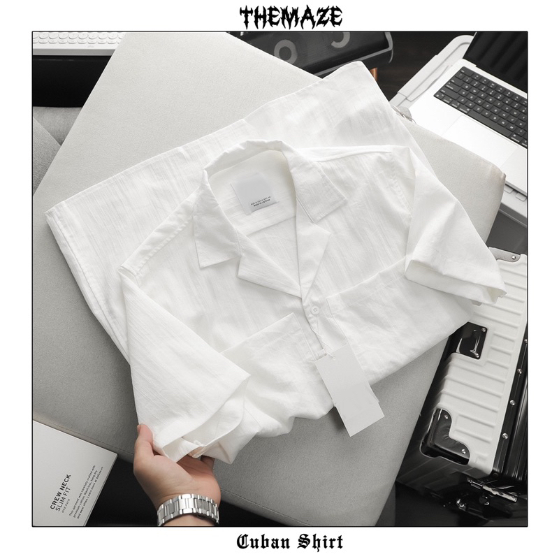 Cuban shirt - sơ mi ngắn tay basic vải linen mát xịn