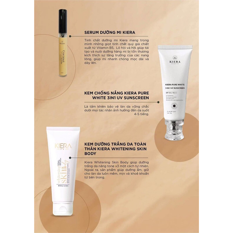𝑲𝑰𝑬𝑹𝑨 𝑷𝑼𝑹𝑬 𝑾𝑯𝑰𝑻𝑬 3𝑰𝑵1 𝑼𝑽 𝑺𝑪𝑹𝑬𝑬𝑵 kem chống nắng thông minh ngăn nguy cơ lão hoá da,kiểm soát dầu nhờn,thay kem lót