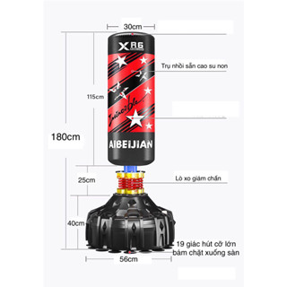 Trụ đấm bốc, trụ boxing có loxo giảm chấn cao 180cm