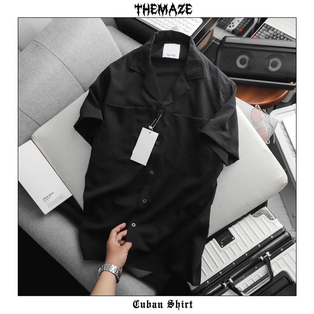 Cuban shirt - sơ mi ngắn tay basic vải linen mát xịn