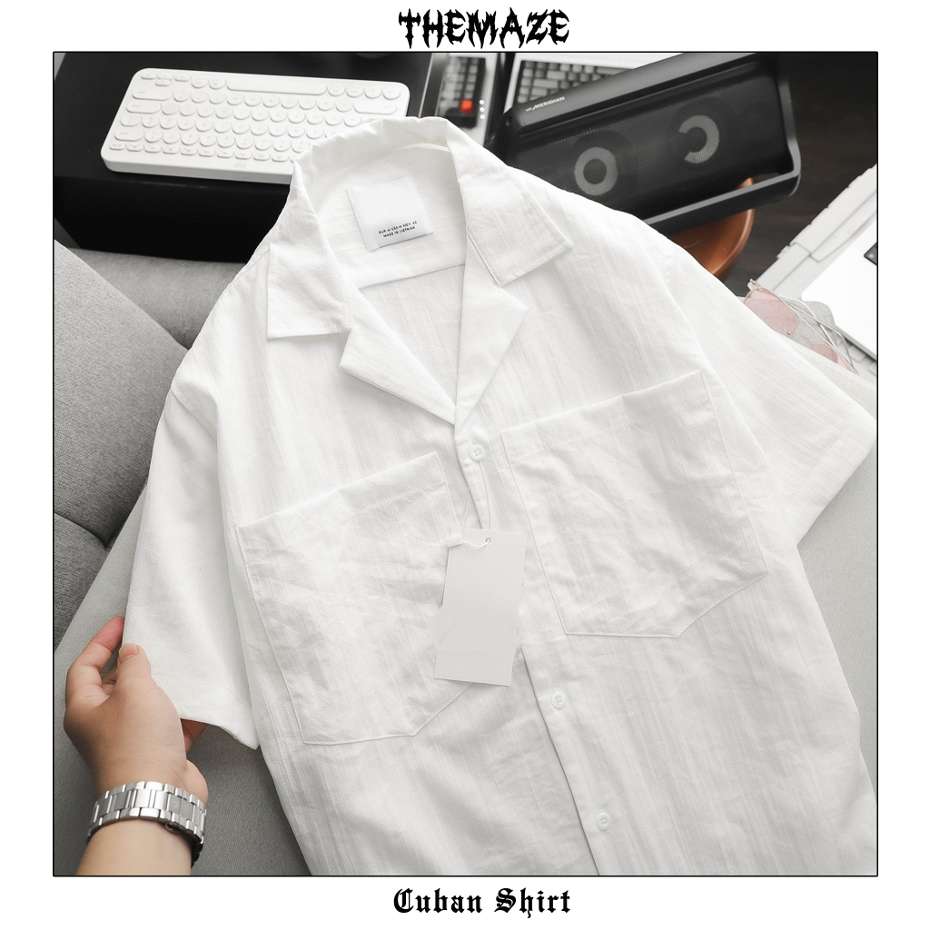 Cuban shirt - sơ mi ngắn tay basic vải linen mát xịn
