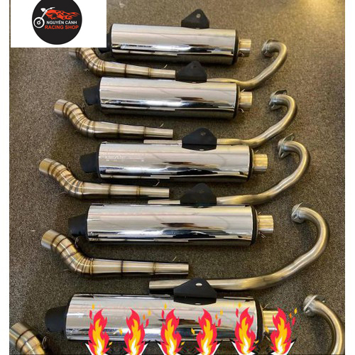 Pô CBR cổ 2 khúc xe raider xăng cơ