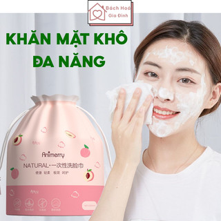 Khăn mặt khô Animerry dùng 1 lần lau khô, lau ướt , Giấy lau mặt dùng một lần