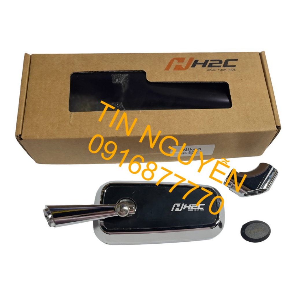 Kiếng hậu H2C hàng chính hãng màu đen, niken