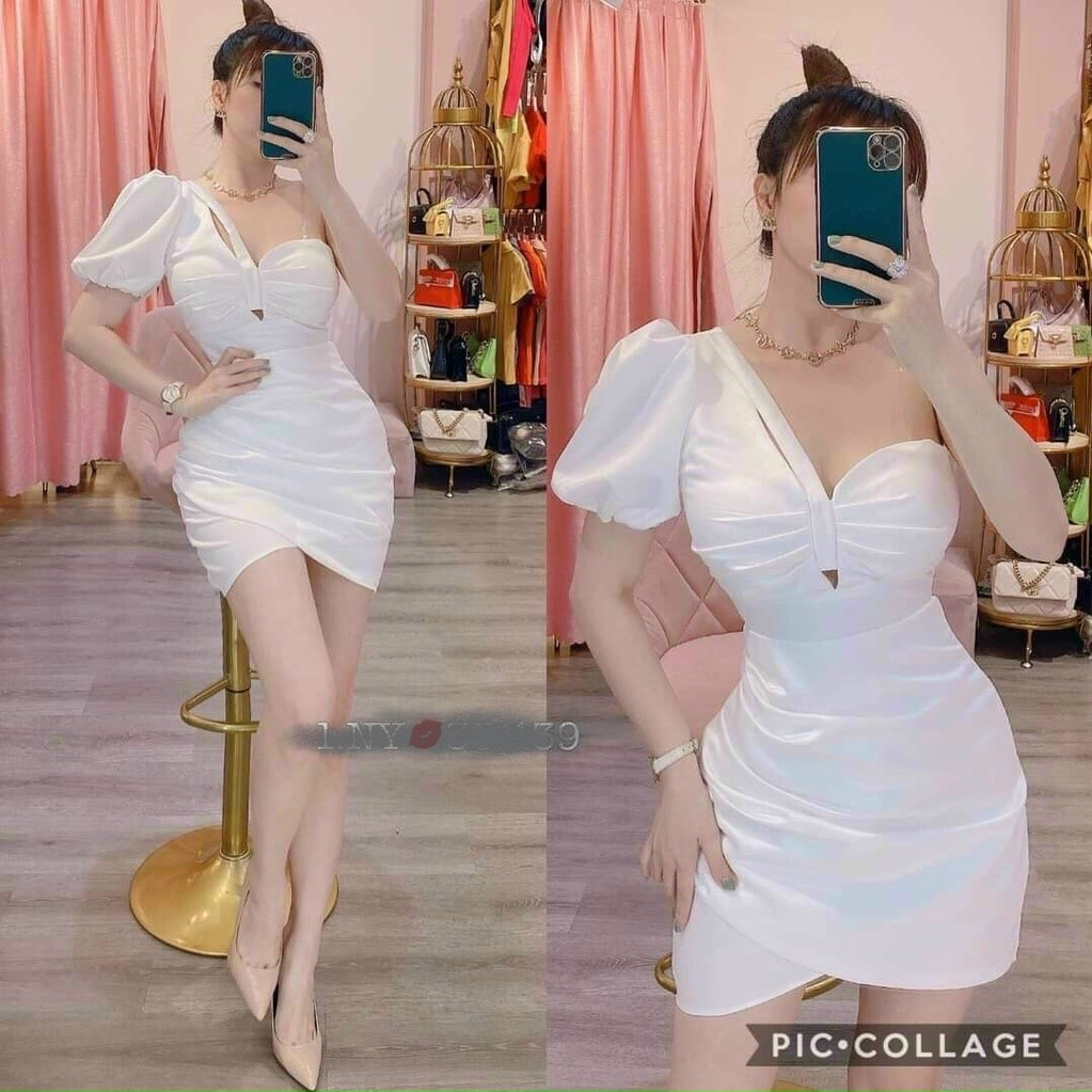 Váy đầm nữ body cúp ngực lệch vai (có mút) kiểu dáng trẻ trung sang chảnh 79