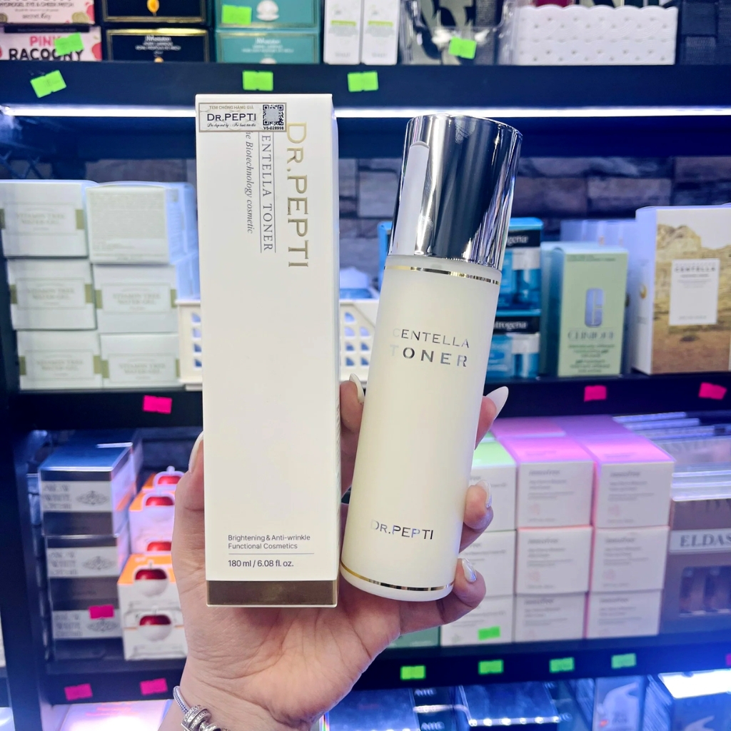 Nước Hoa Hồng Dr.Pepti+Centella Toner 180ml Hàn Quốc Giúp Se Khít Lỗ Chân Lông, Dưỡng Da Căng Bóng