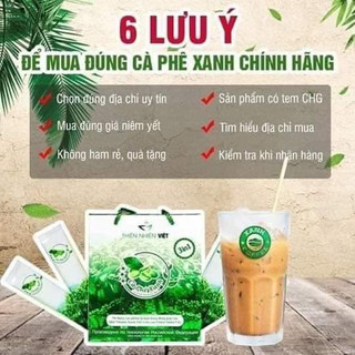 [Mua 2 hộp 30 gói tặng 10 gói  Caphexanh   ] Cà Phê Xanh Thiên Nhiên Việt