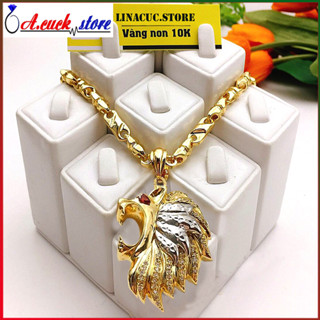 Dây chuyền vàng nam trang sức vòng cổ titan mạ vàng mặt hổ thiết kế tinh xảo đẳng cấp