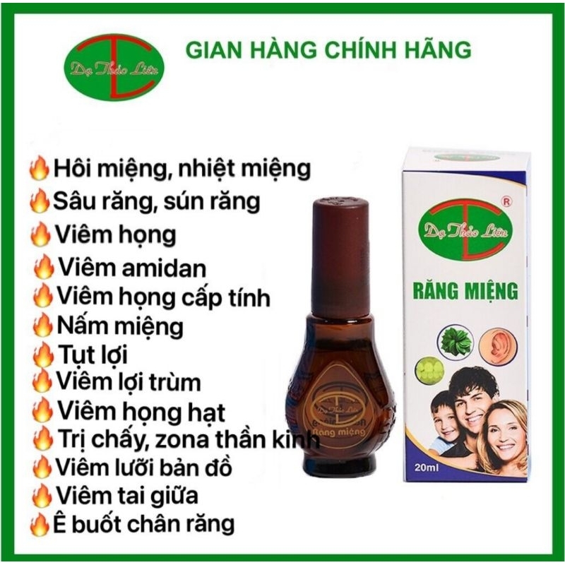 [CHÍNH HÃNG] Tinh Dầu Răng Miệng DẠ THẢO LIÊN (5ml,20ml)