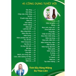 [CHÍNH HÃNG] Tinh Dầu Răng Miệng DẠ THẢO LIÊN (5ml,20ml)