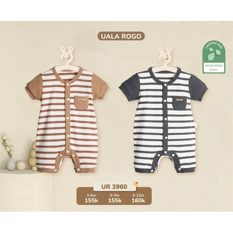 Xả hàng body uala rogo dành cho bé size từ 3-6m đến 9-12m