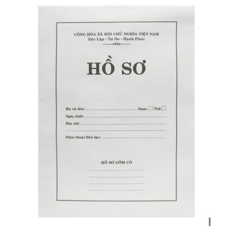 vỏ hồ sơ A4 ( y hình ) … màu trắng …