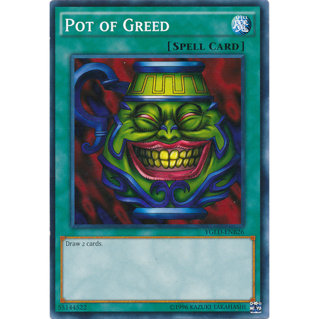 THẺ BÀI YUGIOH PHIÊN BẢN TIẾNG ANH: Pot of Greed - YGLD-ENB26 - Common Unlimited