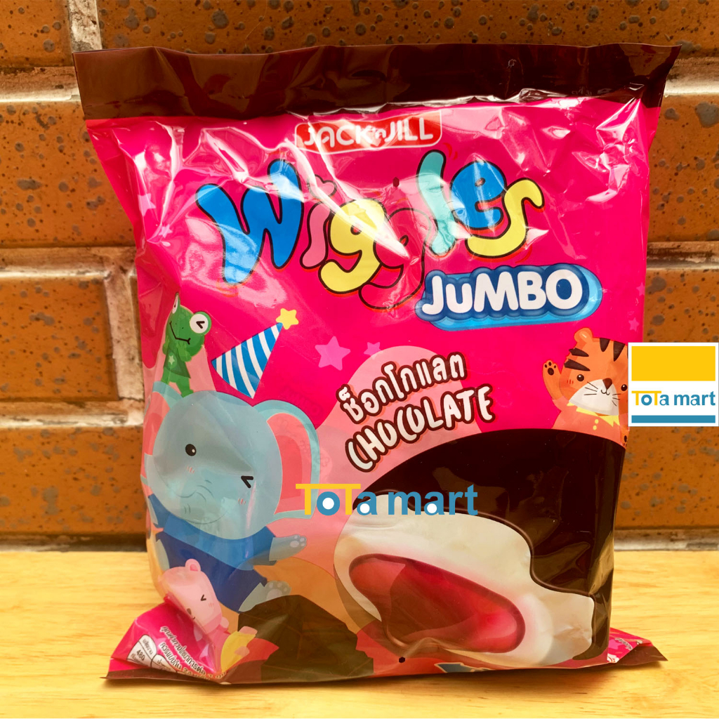 Kẹo dẻo marshmallow WIGGLES Thái Lan gói 108g 24 cái.