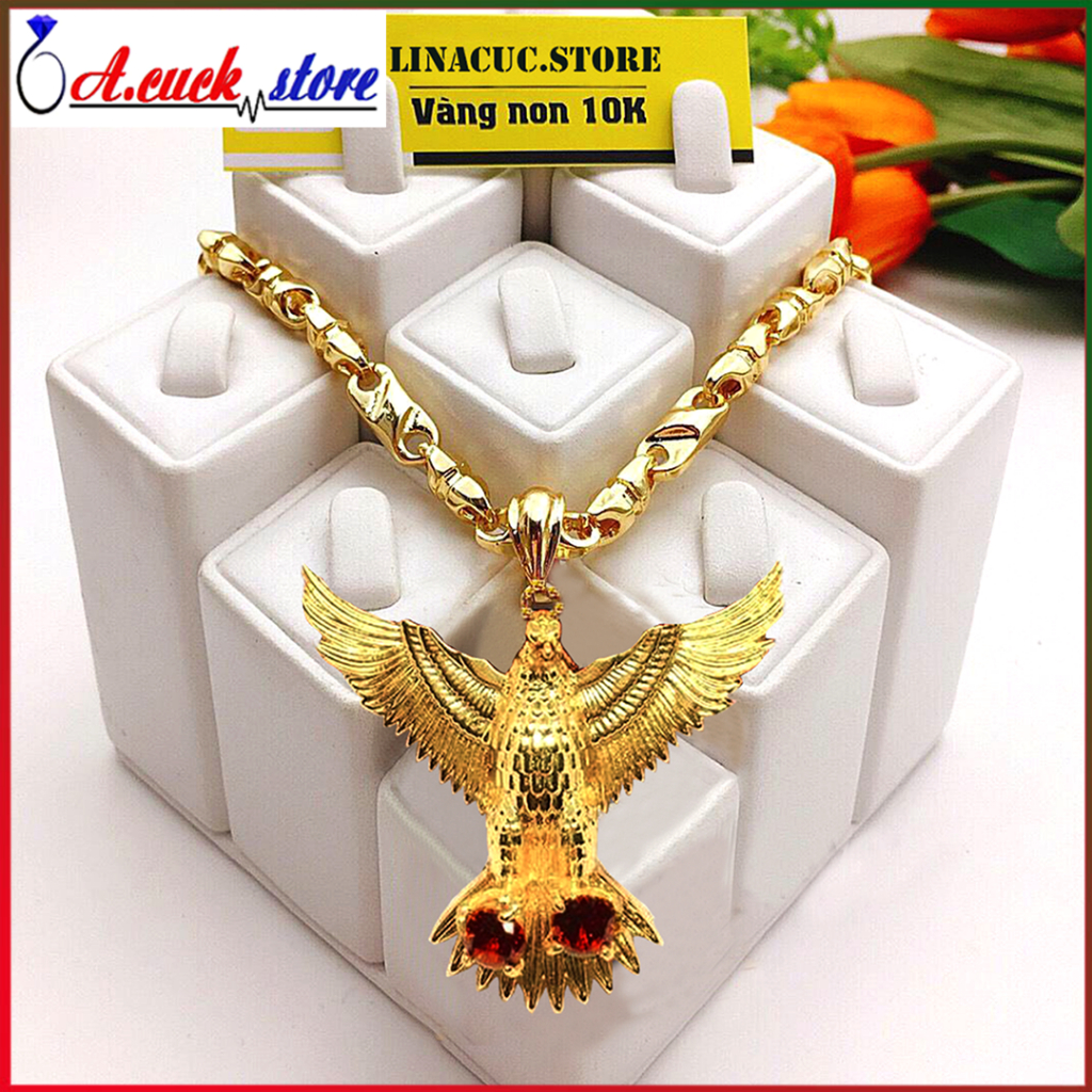 dây chuyền nam trang sức vòng cổ đại bàng phú lê đẳng cấp sang trọng