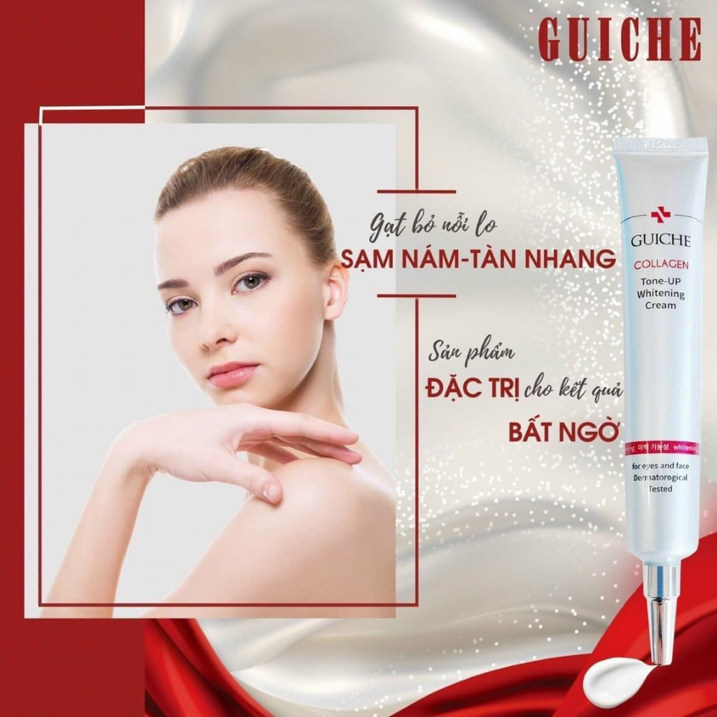 Kem Ngừa Nám Tàn Nhang Dưỡng Trắng Guiche Collagen Tone Up Cream 35ml