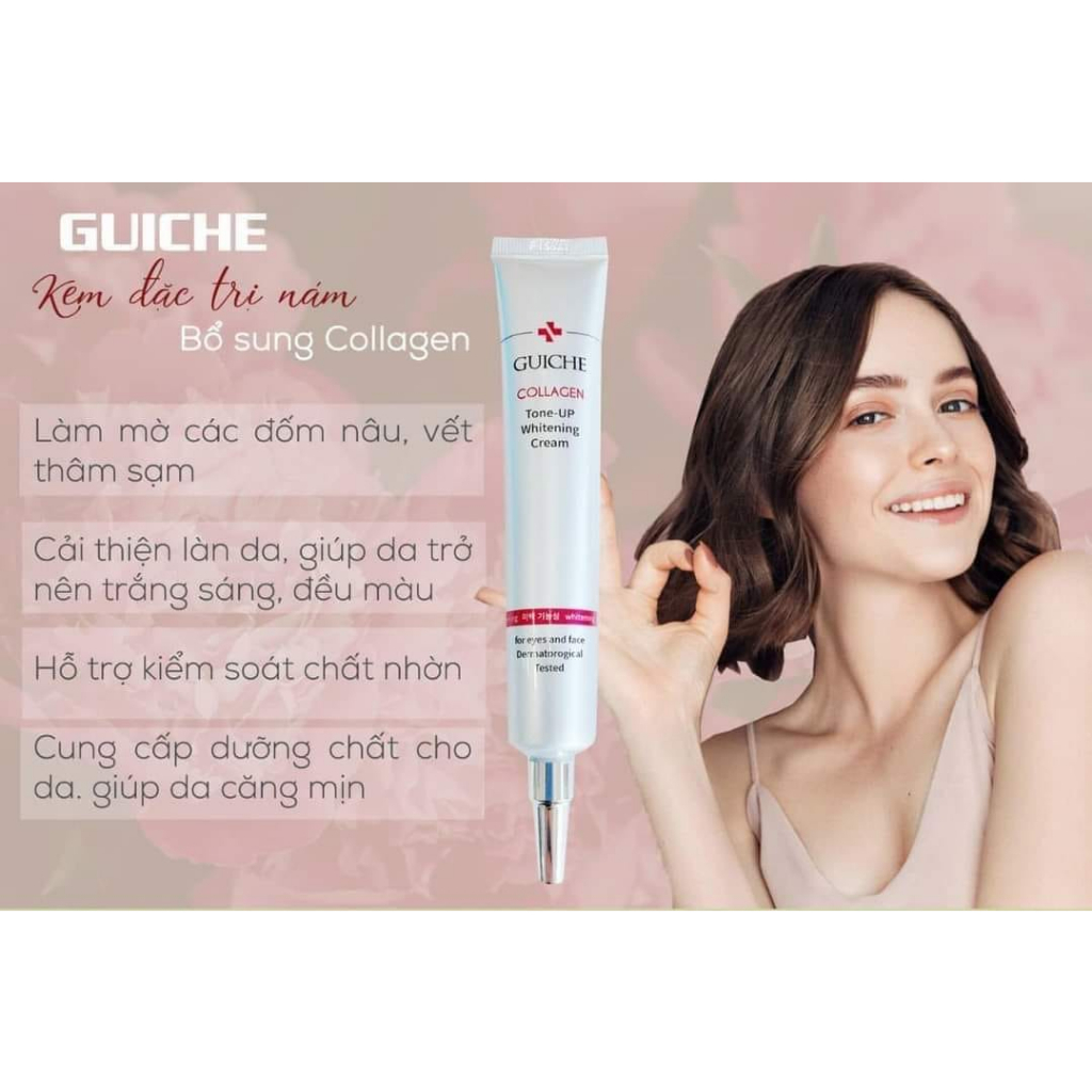 Kem Ngừa Nám Tàn Nhang Dưỡng Trắng Guiche Collagen Tone Up Cream 35ml
