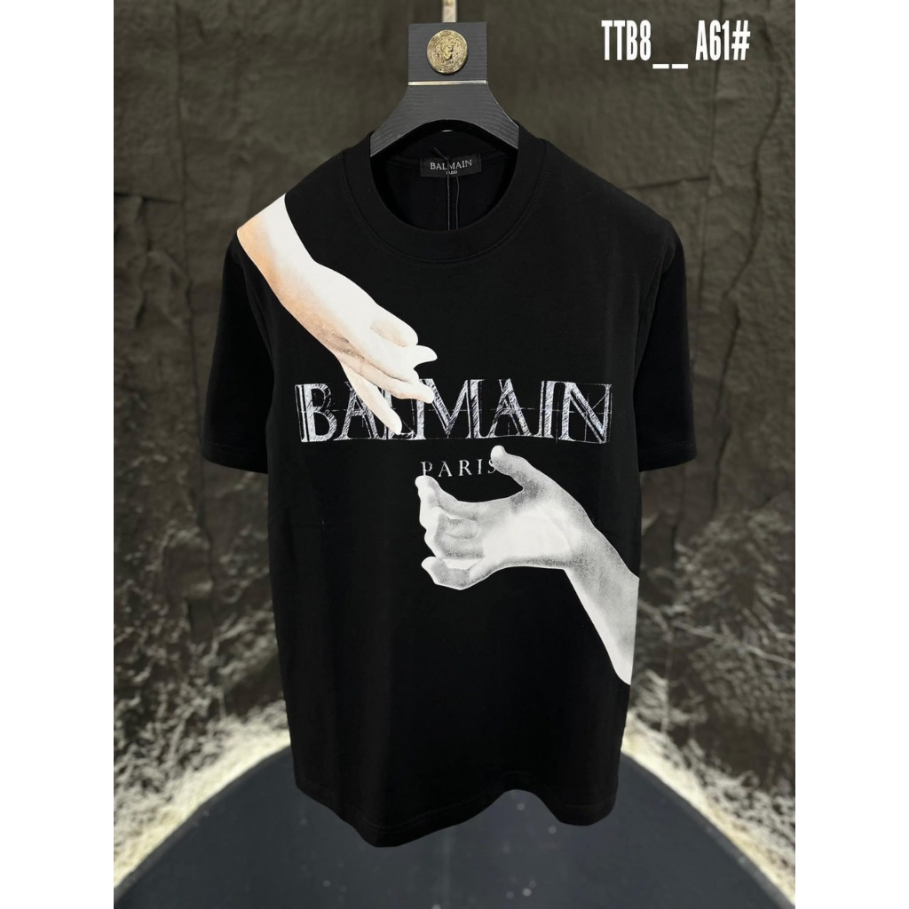 [ Hàng Nhập ] Áo T-shirt Balmain Paris tay LA on web