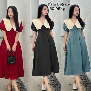 Đầm Bigsize Đầm Dự Tiệc Giá Rẻ Xinh Xắn Dáng Đẹp Bigsize 50-100kg