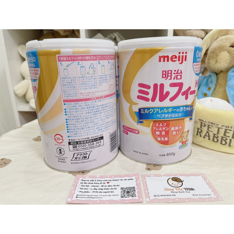 Sữa Meiji HP 850g Nội địa Nhật cho bé dị ứng đạm bò & bdn lactose 🇯🇵👶🏻✈️ Sữa đi air mua siêu thị 🎁