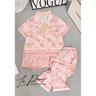 bộ lụa hãng sam choco lapeony áo ngắn tay quần dài bộ mặc nhà đẹp bộ pijama cao cấp