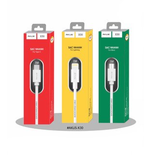 Dây cáp sạc type-C/micro Akus X30 - Hàng chính hãng