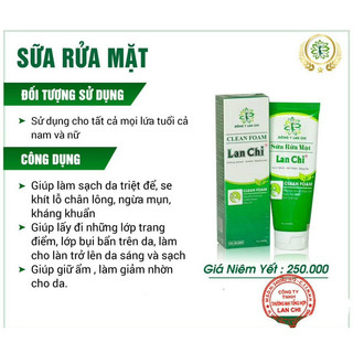 Sữa rửa mặt Lan Chi