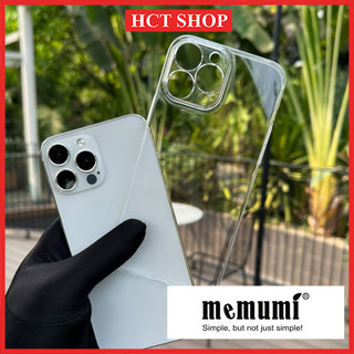 Ốp lưng trong suốt siêu mỏng memumi chống ố vàng bảo vệ camera cho iphone 13 promax, 14promax