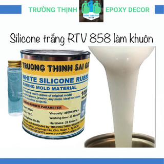 Silicone lỏng làm khuôn rtv 858 màu trắng, cao su silicon đổ khuôn - trường thịnh epoxy resin