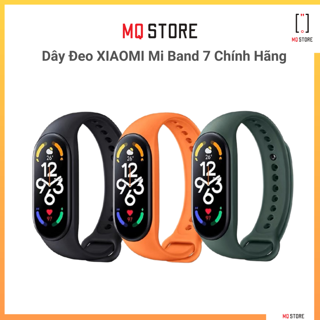 Dây đeo cao su thay thế cho đồng hồ thông minh Xiaomi Mi Band 7 chính hãng