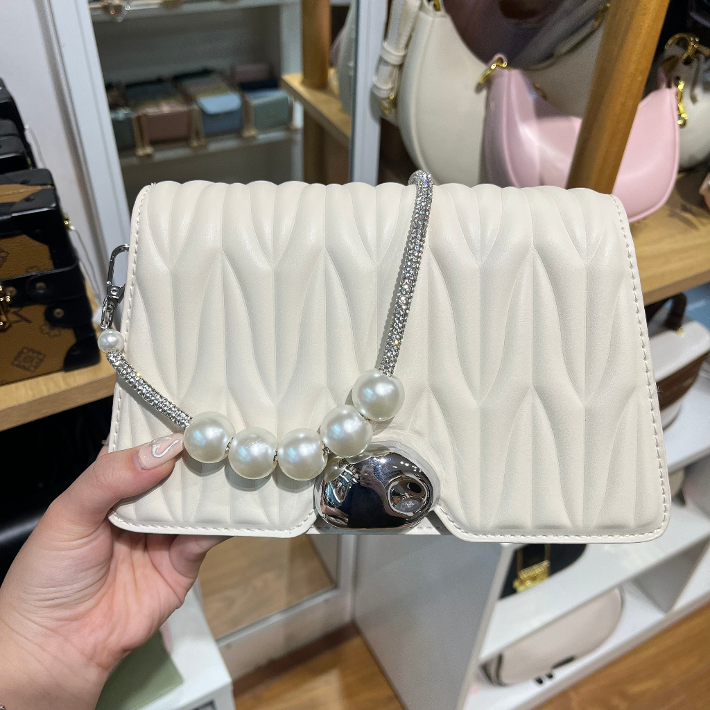 Túi đeo chéo, đeo vai xếp li nổi - Hàng loại 1 - HD254 23x14x8 cm