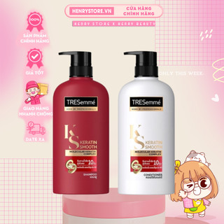 Cặp dầu gội xả tresemme keratin smooth shampoo & conditioner 400 ml.